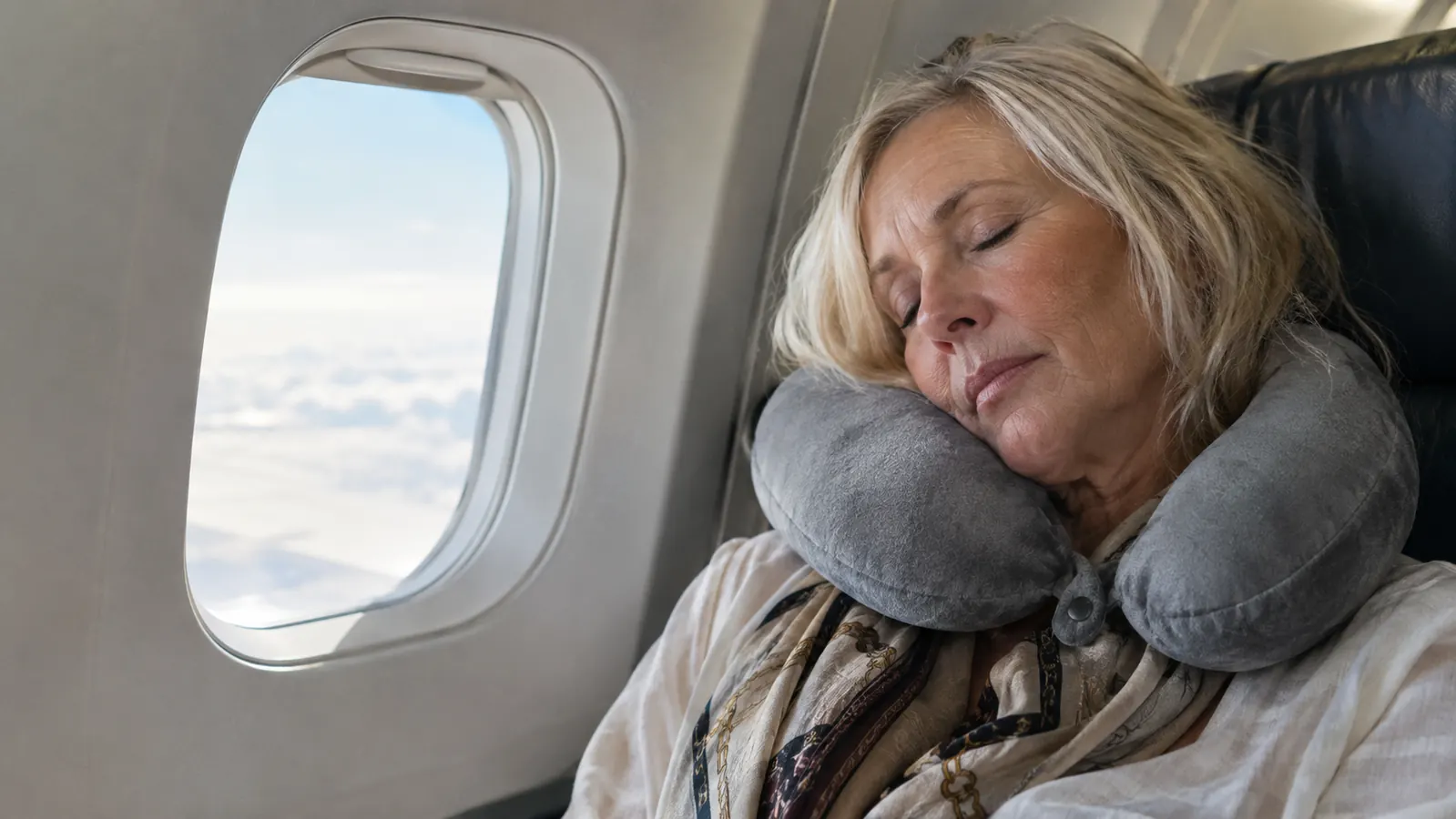 How to Sleep Better on a Plane With a Travel Neck Pillow